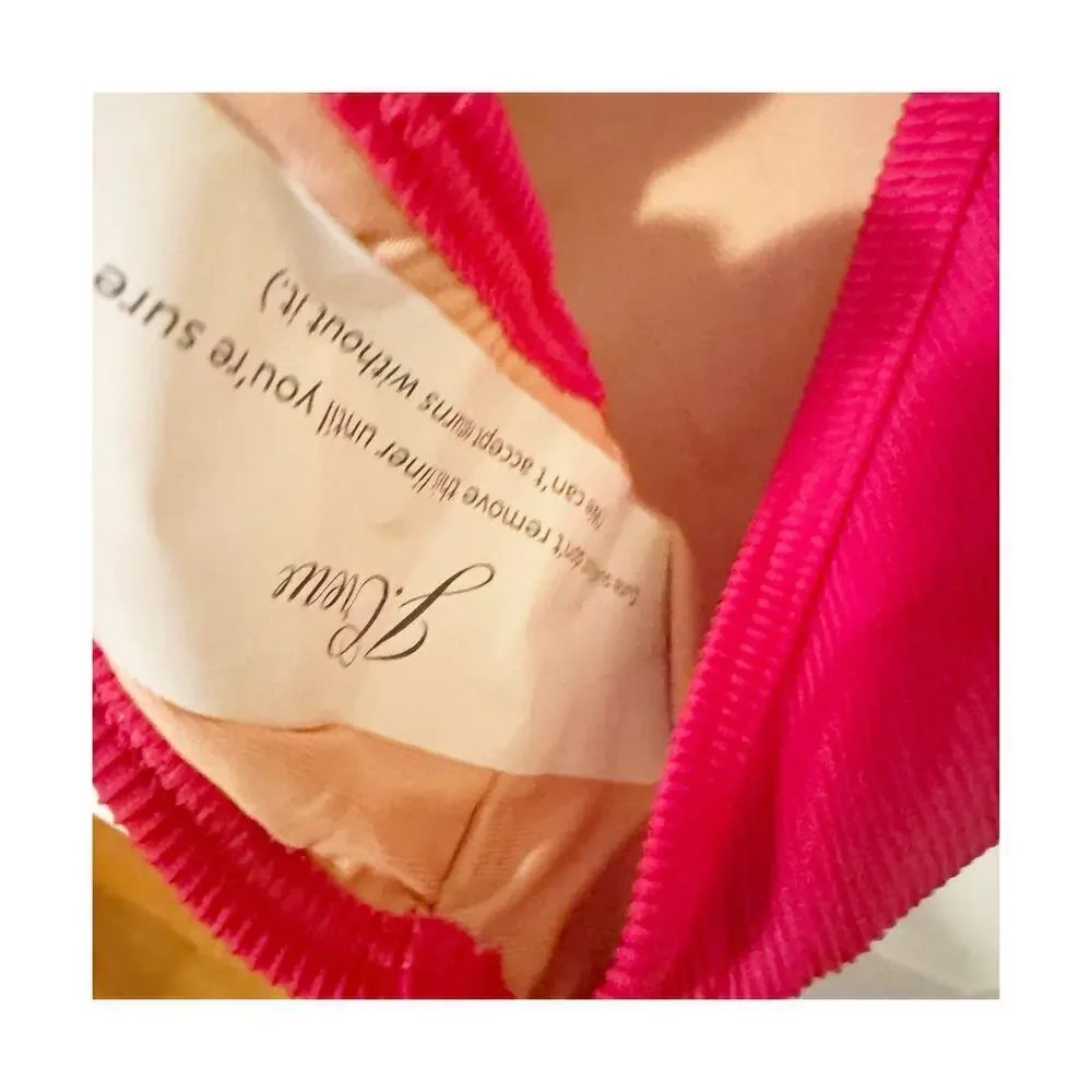 J. Crew NWT Ribbed One-Strap Modern One-Piece Swimsuit Wild Hibiscus Size 24 NWT
